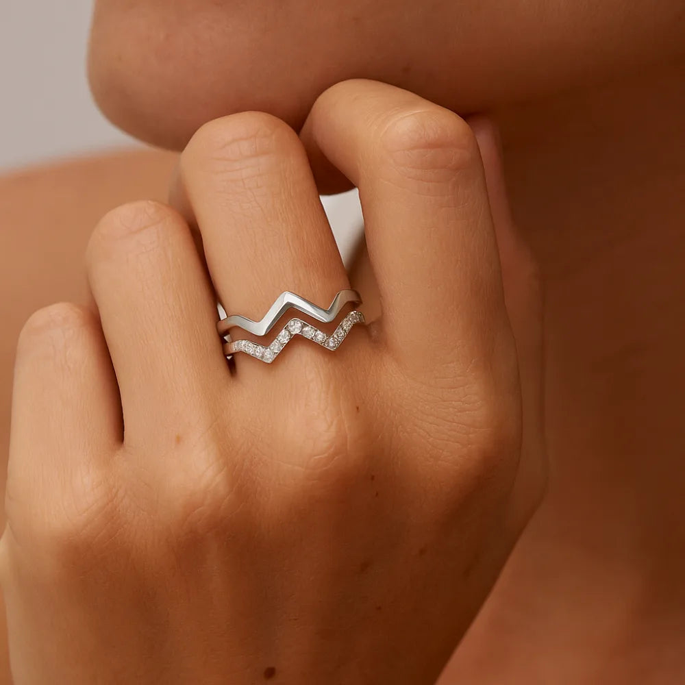 Highs & Lows Twin Band Ring
