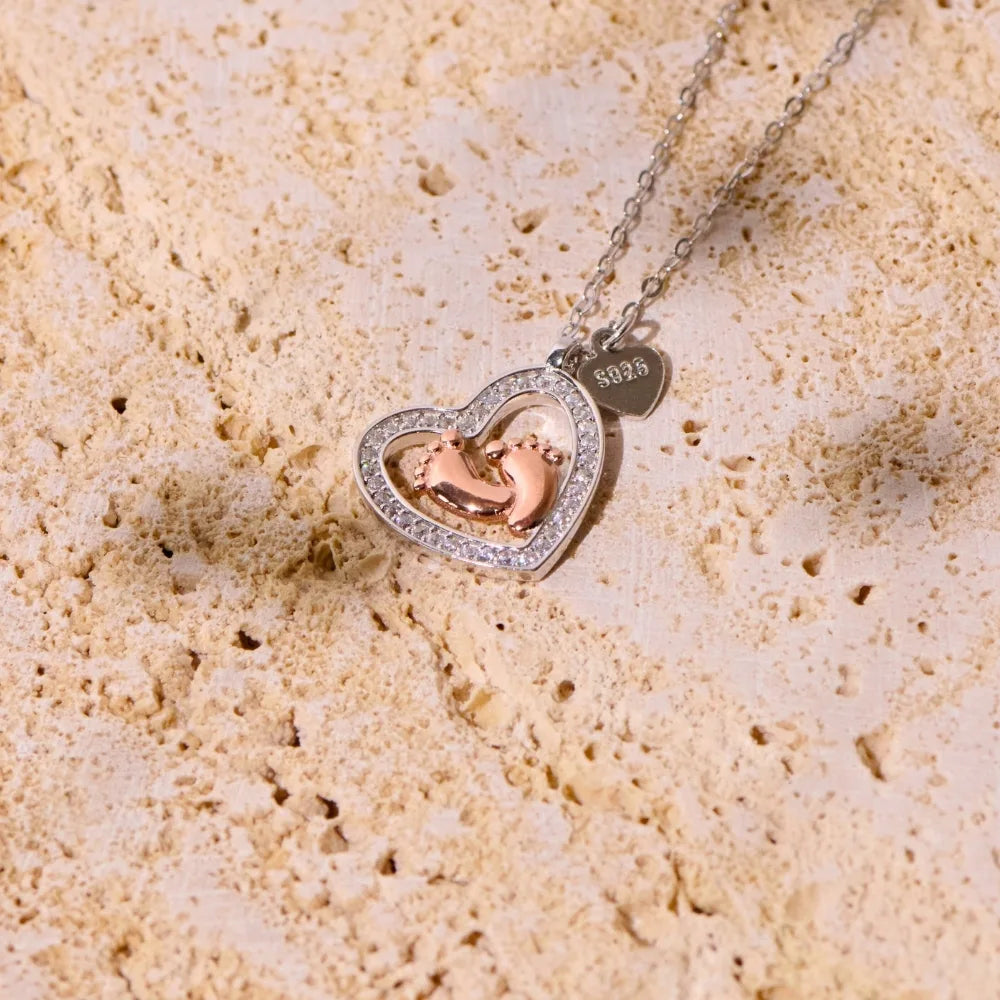 Mom To Be - Baby Feet Necklace