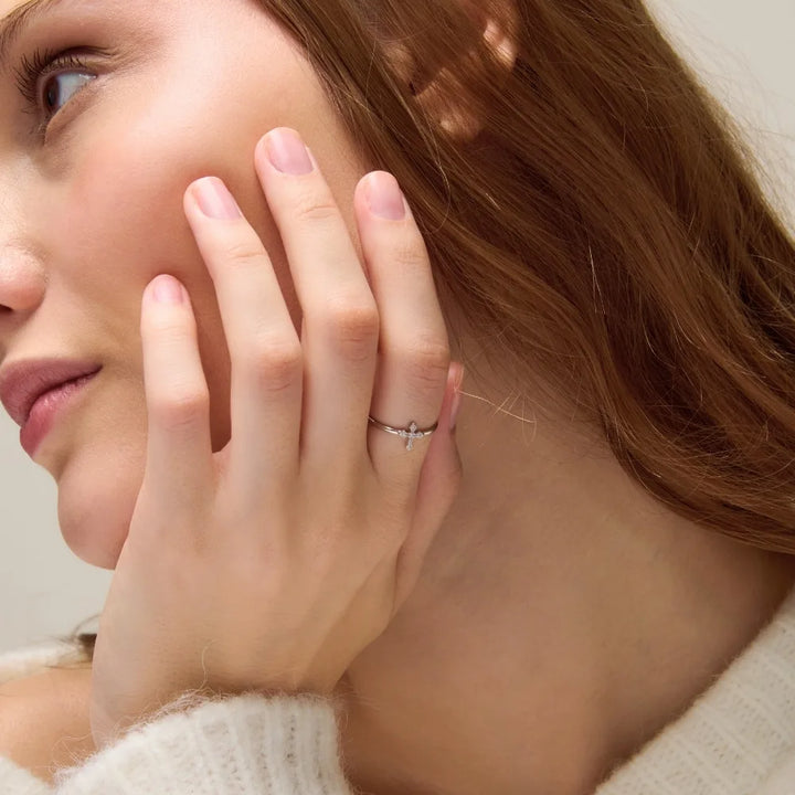 God's Love - Teardrop Cross Ring