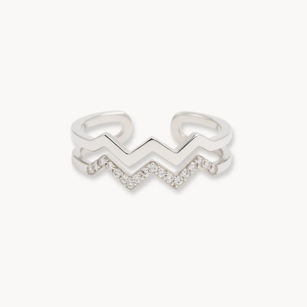 Highs & Lows Twin Band Ring