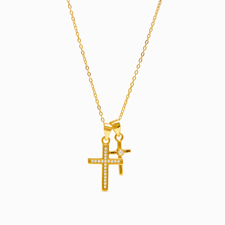 God's Plan - Double Cross Necklace